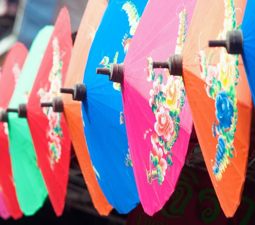 Bo Sang Umbrella Festival in Chiang Mai - Aleenta Retreat Chiang Mai